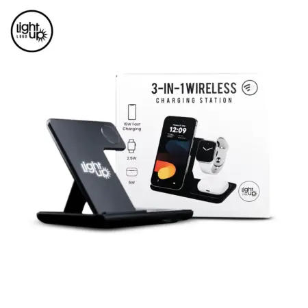 Foldable LightUp 3-in-1 Wireless Charging Station