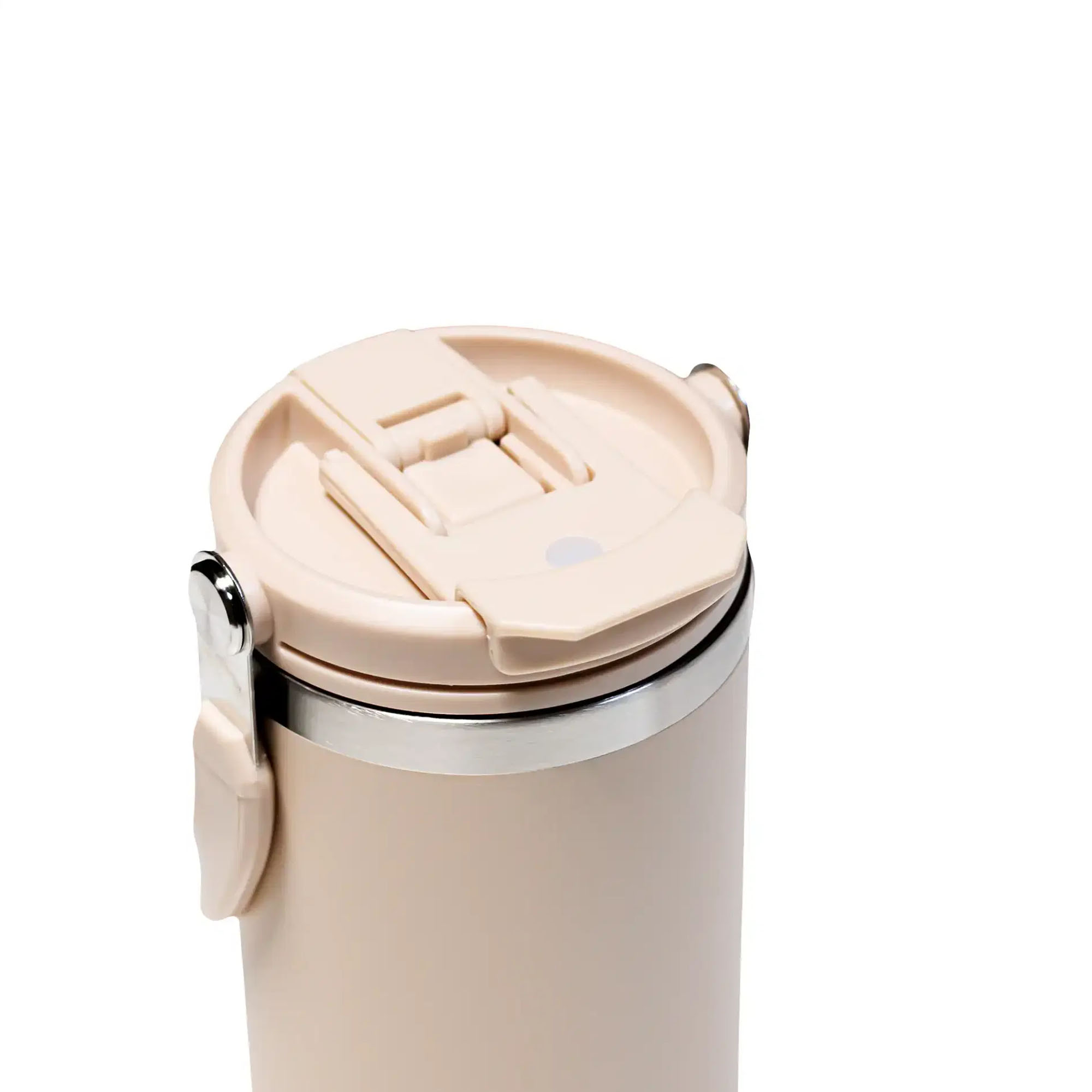 Tumbler with Handle and Sipper Sand Beige - Image 2