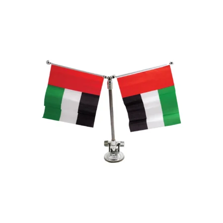 2 IN 1 Silver flag stand