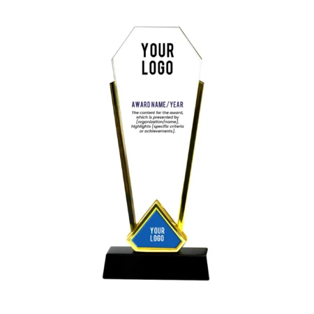 Trophy with Gold/Silver Edge and Black Base