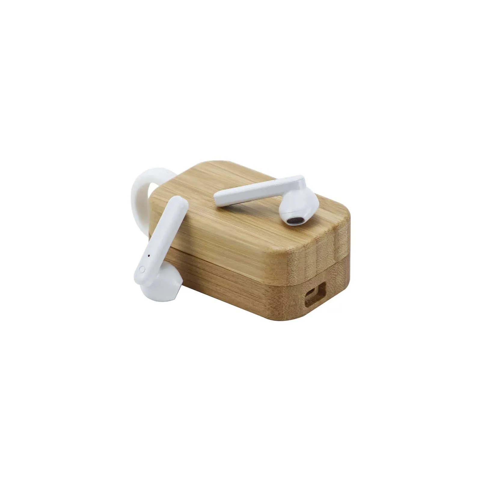 BT Earbuds with Bamboo Case & High Audio Quality