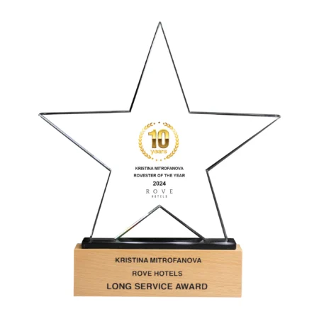 Star Shaped Crystal Award