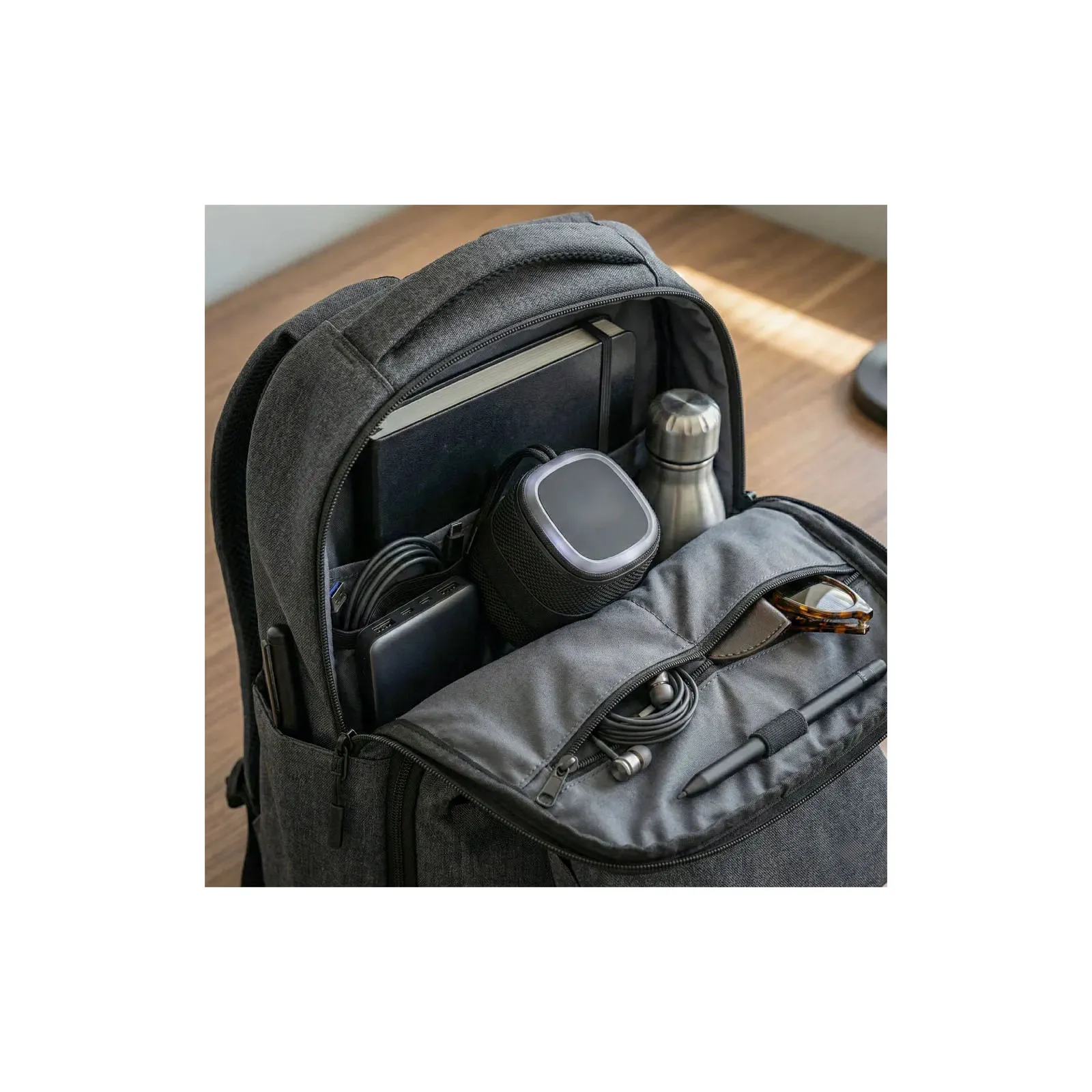 Portable Bluetooth Speakers, Light-Up Logo, Hands-Free Call with Lanyard