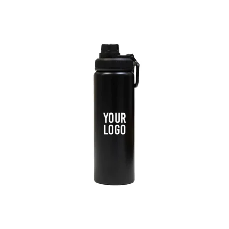 Aluminium Sports Bottle with Handle Black-800ml