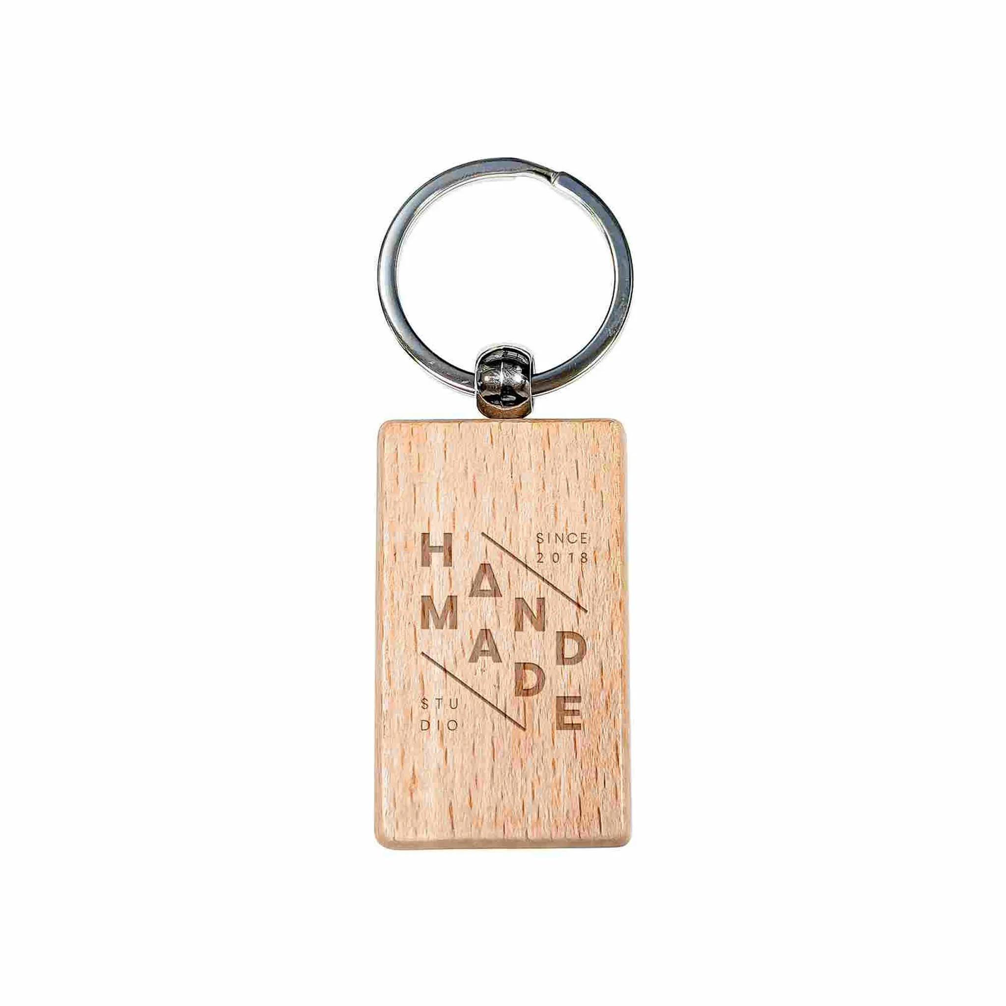 Bamboo Rectangle Keychain - Image 3