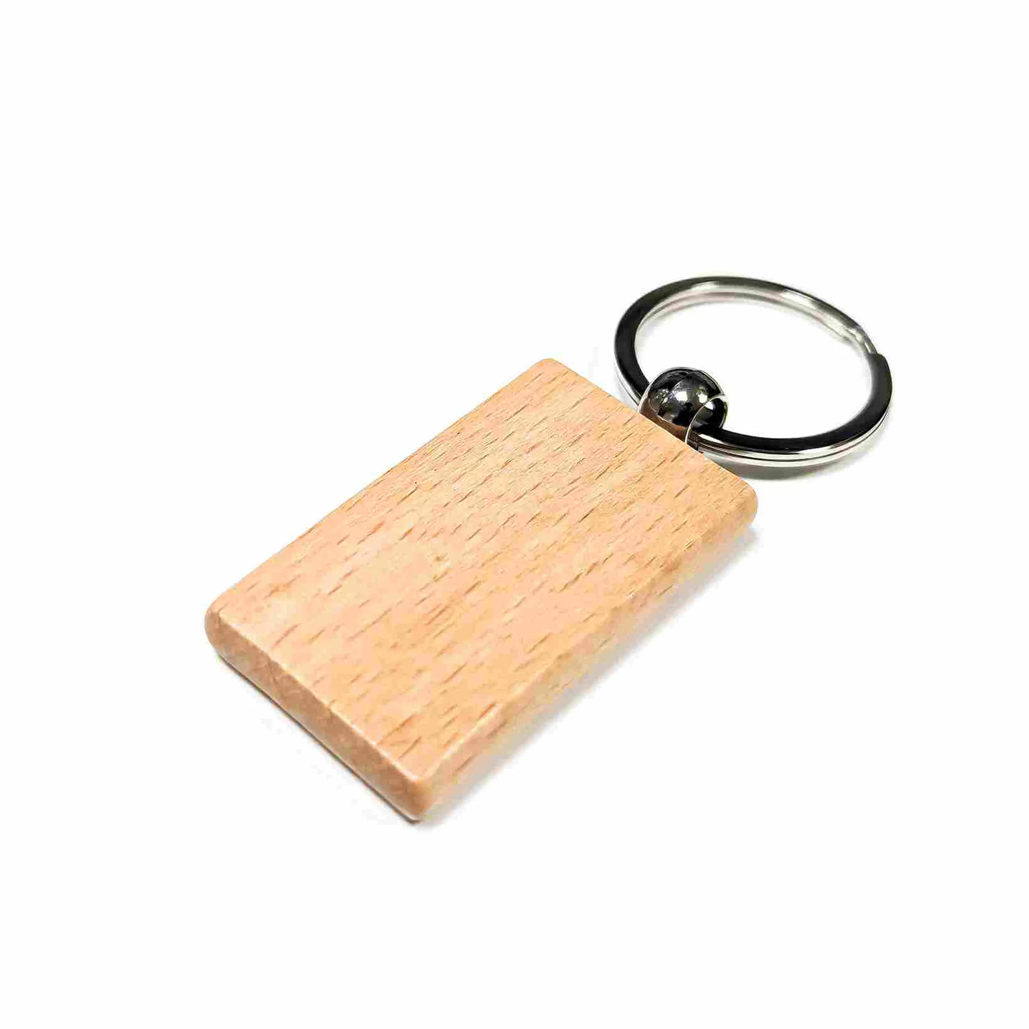 Bamboo Rectangle Keychain