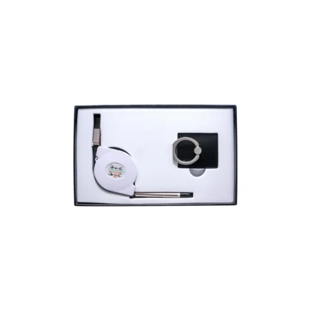 Charging Cable & Mobile Holder Gift Box – Black