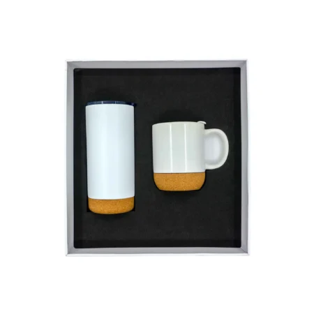 Cork Ceramic Mug & Tumbler Gift Set