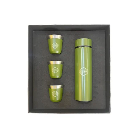 Promotional Gift Set with Insulated Bottle and Espresso Cups