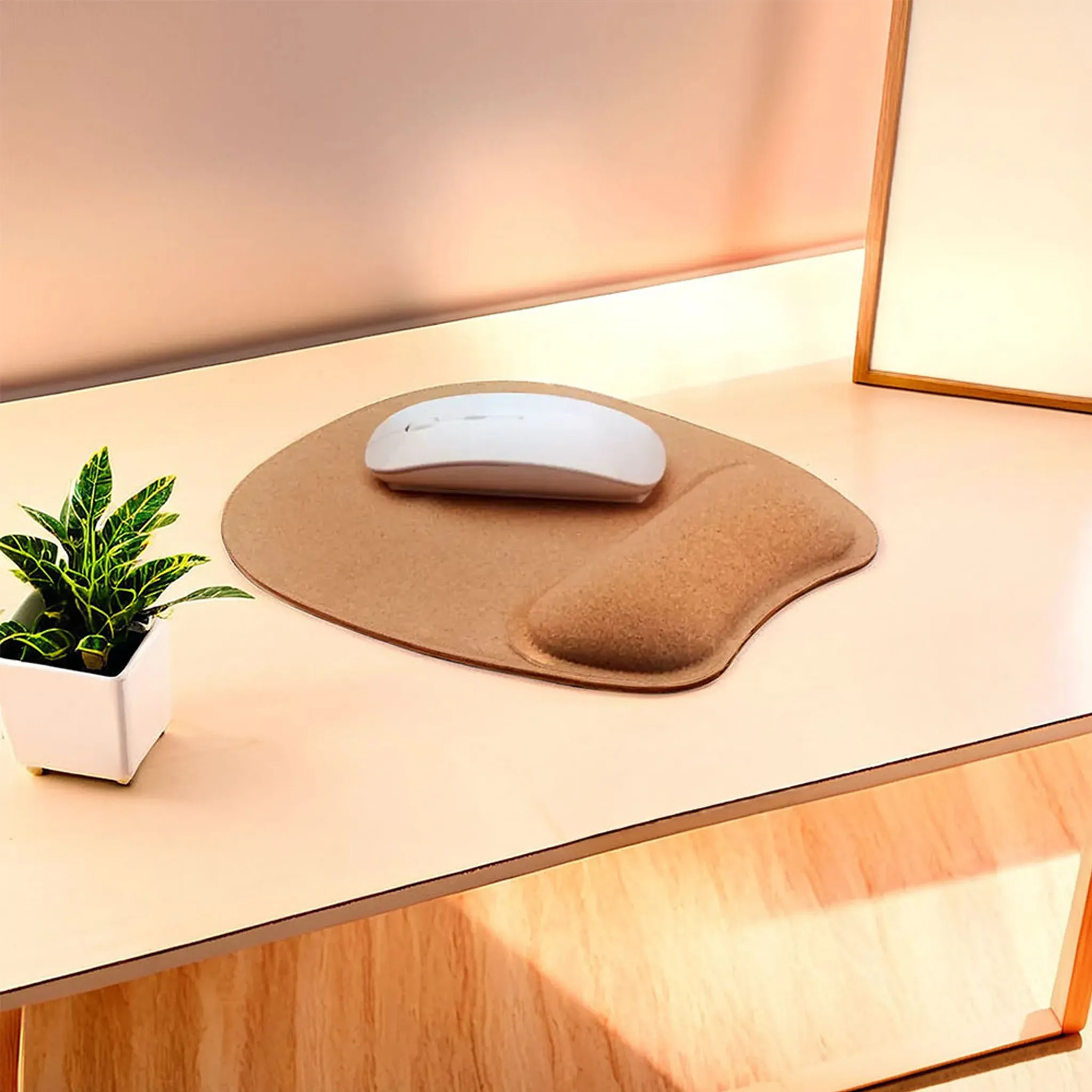 Heugz Ergonomic Cork Mouse Pad with Wrist Support - Image 5