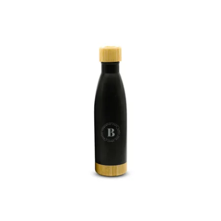 Insulated Bottle With Bamboo Lid And Base BK