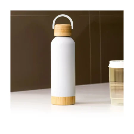 Insulated Bottle With Bamboo Lid WT