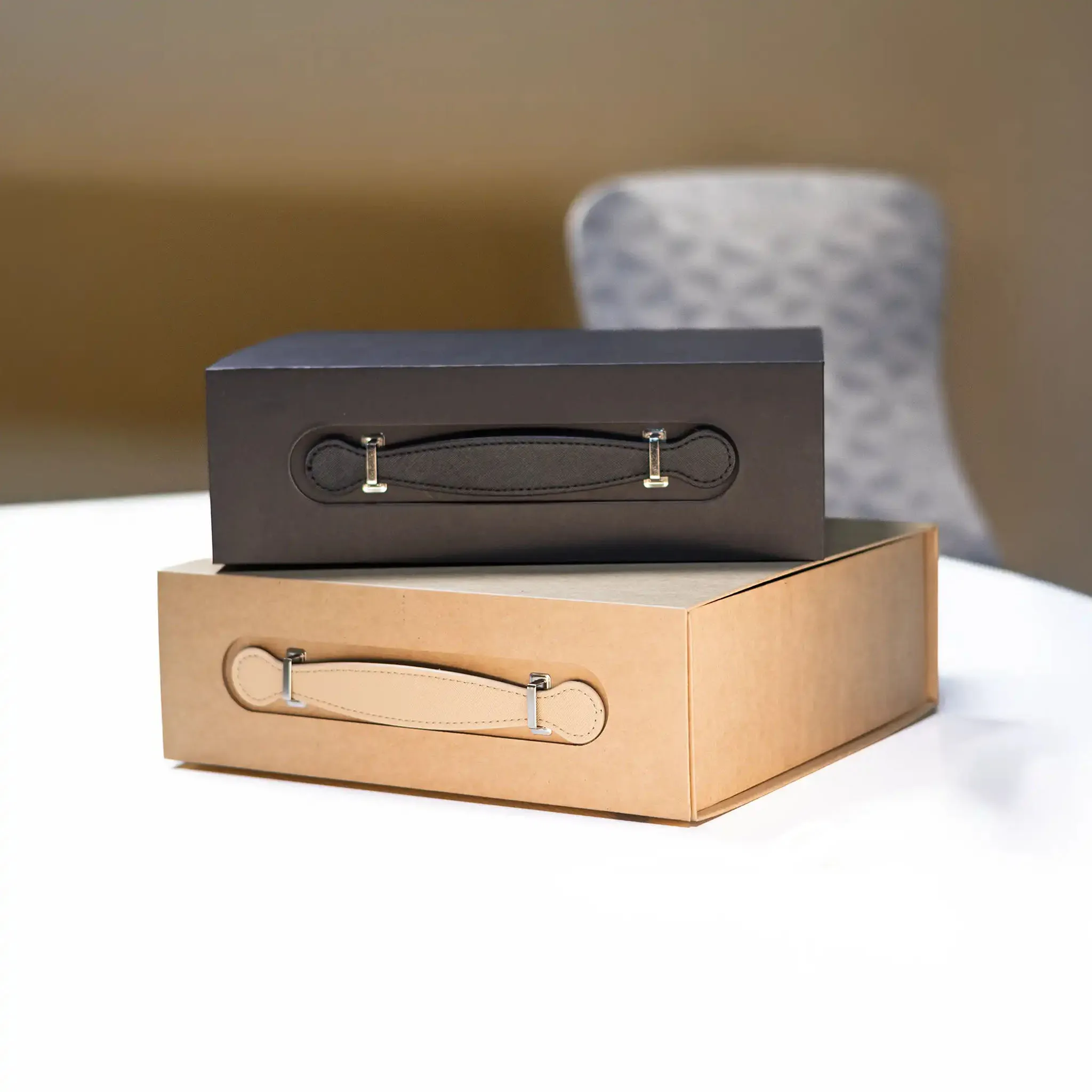 Luxury Gift Box with PU Leather Handle - Image 5