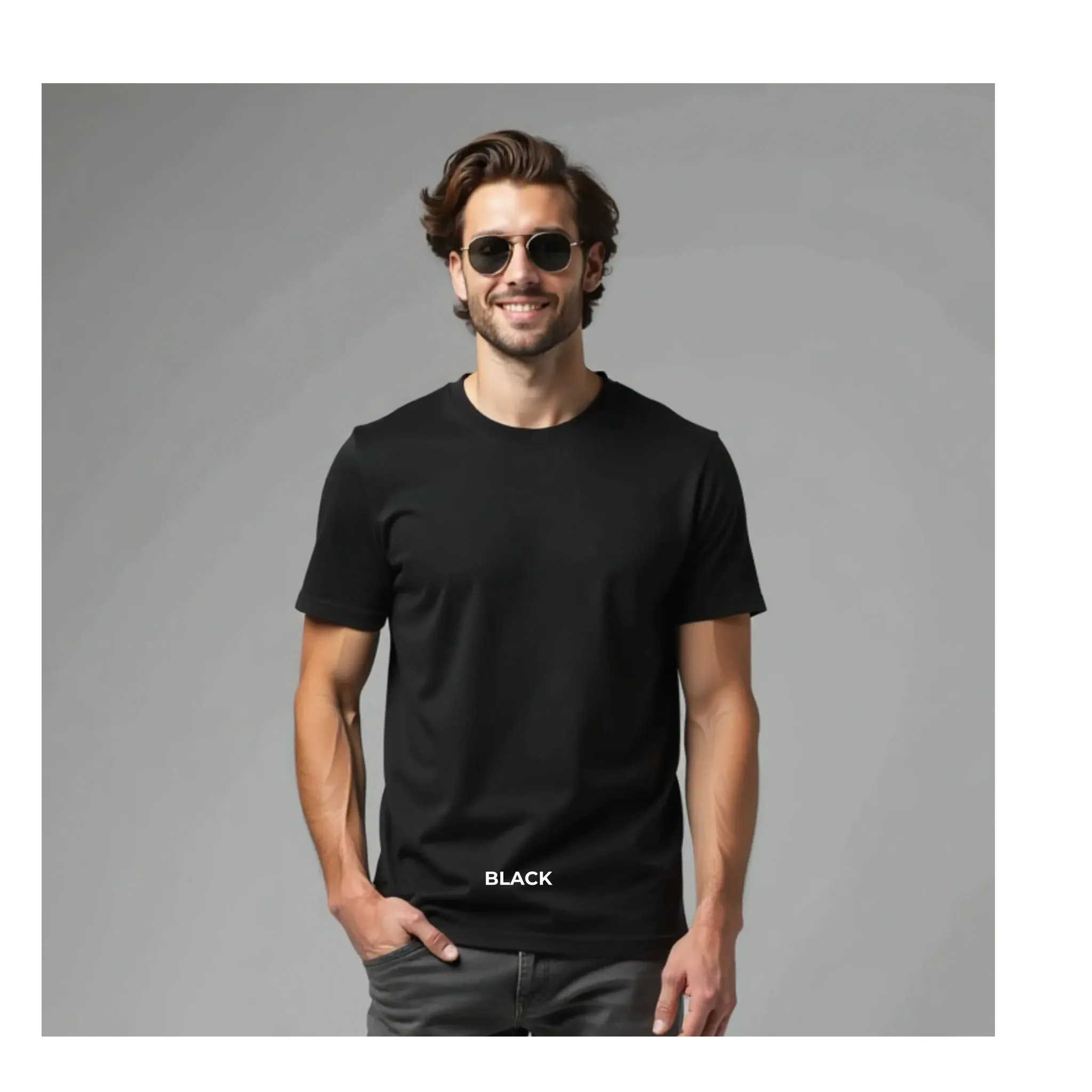 Nextt Level Bio-Washed Round Neck T-Shirts for Men